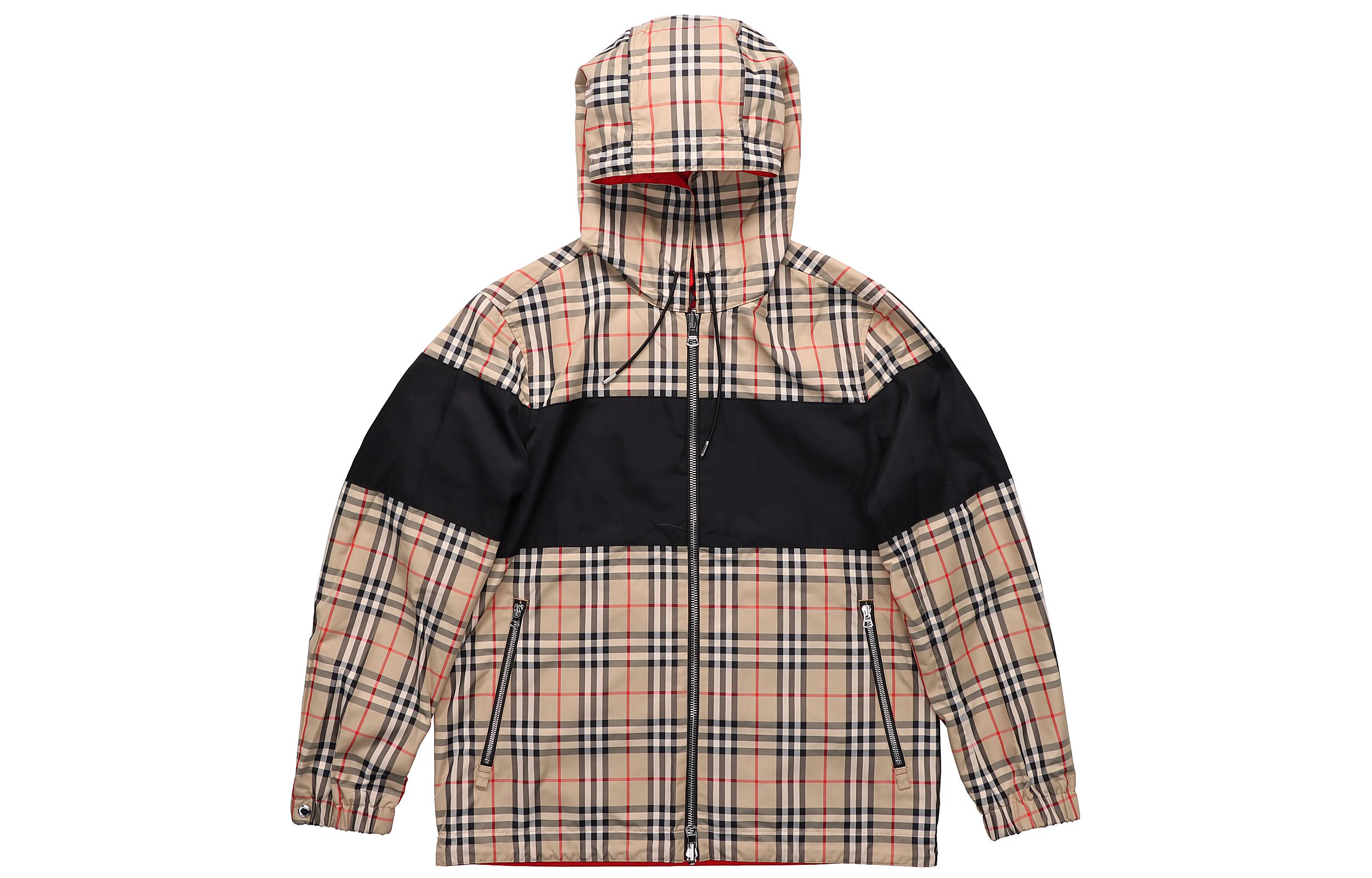 Burberry Reversible Classic Check Hooded Jacket in Archive Beige 80368941
