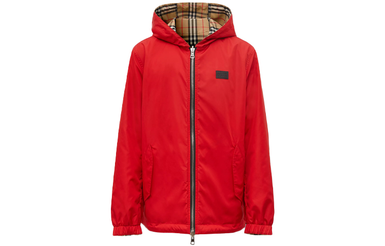 Burberry Reversible Classic Check Hooded Jacket in Archive Beige 80368941 圖 4