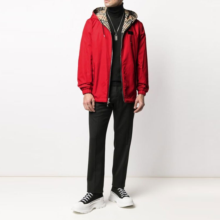 Burberry Reversible Classic Check Hooded Jacket in Archive Beige 80368941 圖 6