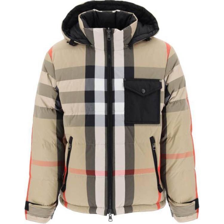 Burberry Reversible Colorblock Check Hooded Jacket Multicolor 80836461