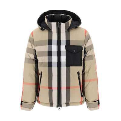 Burberry Reversible Colorblock Check Hooded Jacket Multicolor 80836461