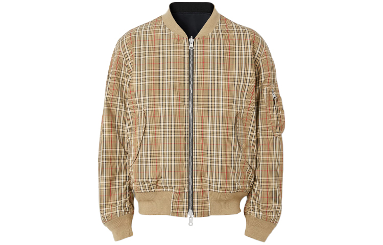 Burberry Reversible Cotton Check Bomber Jacket Yellow 80344991