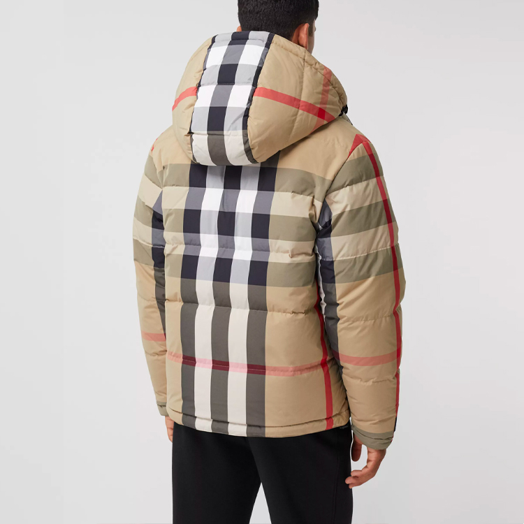 Details for Burberry 男士可拆卸連帽雙面羽絨冬季外套 黑色 80331151