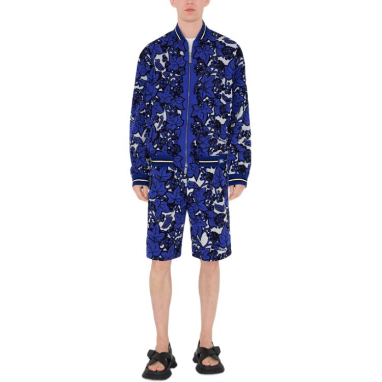 Details for Burberry Reversible Floral Bomber Jacket in Knight Blue 80900091