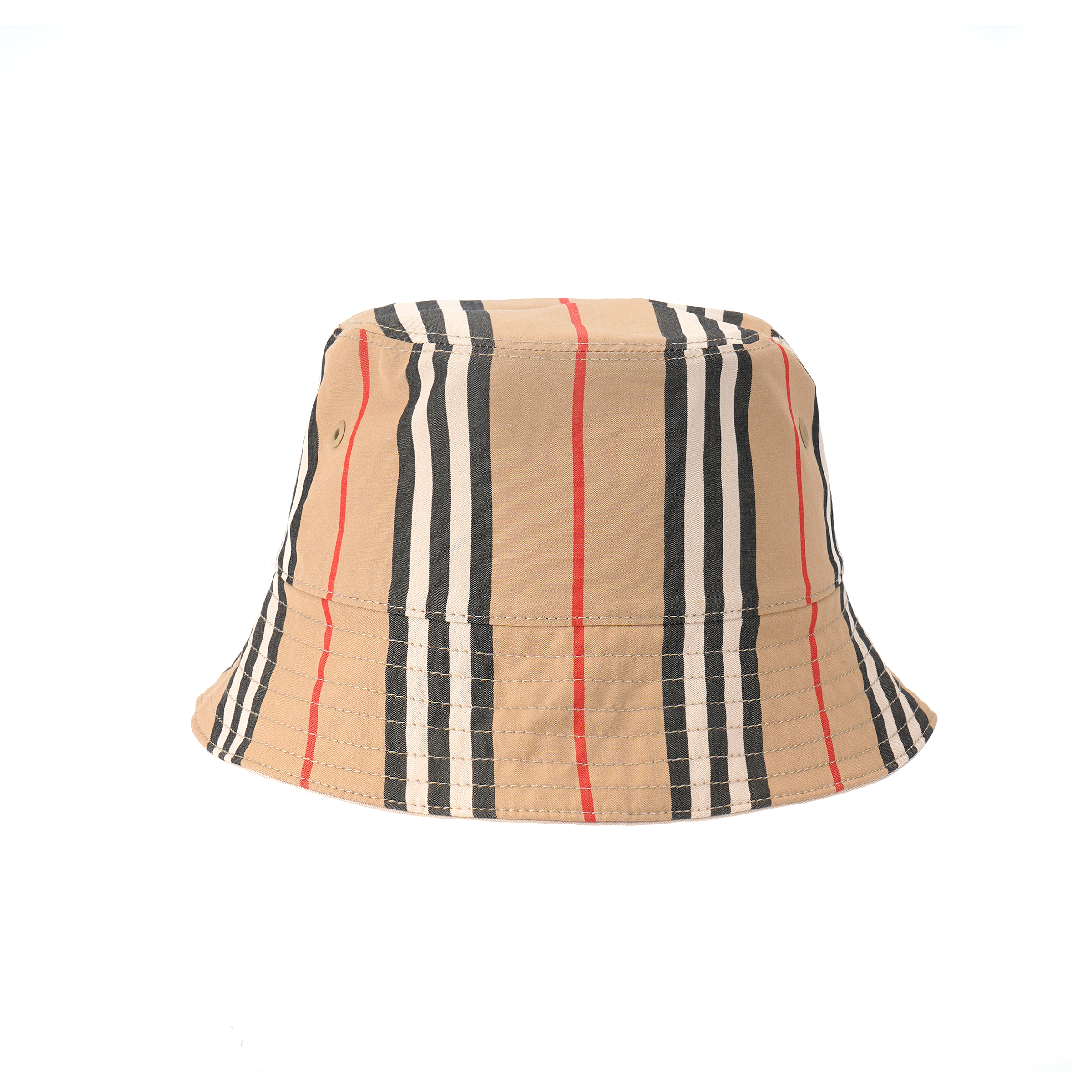 Burberry Reversible Iconic Striped Cotton Bucket Hat Unisex. 80494331