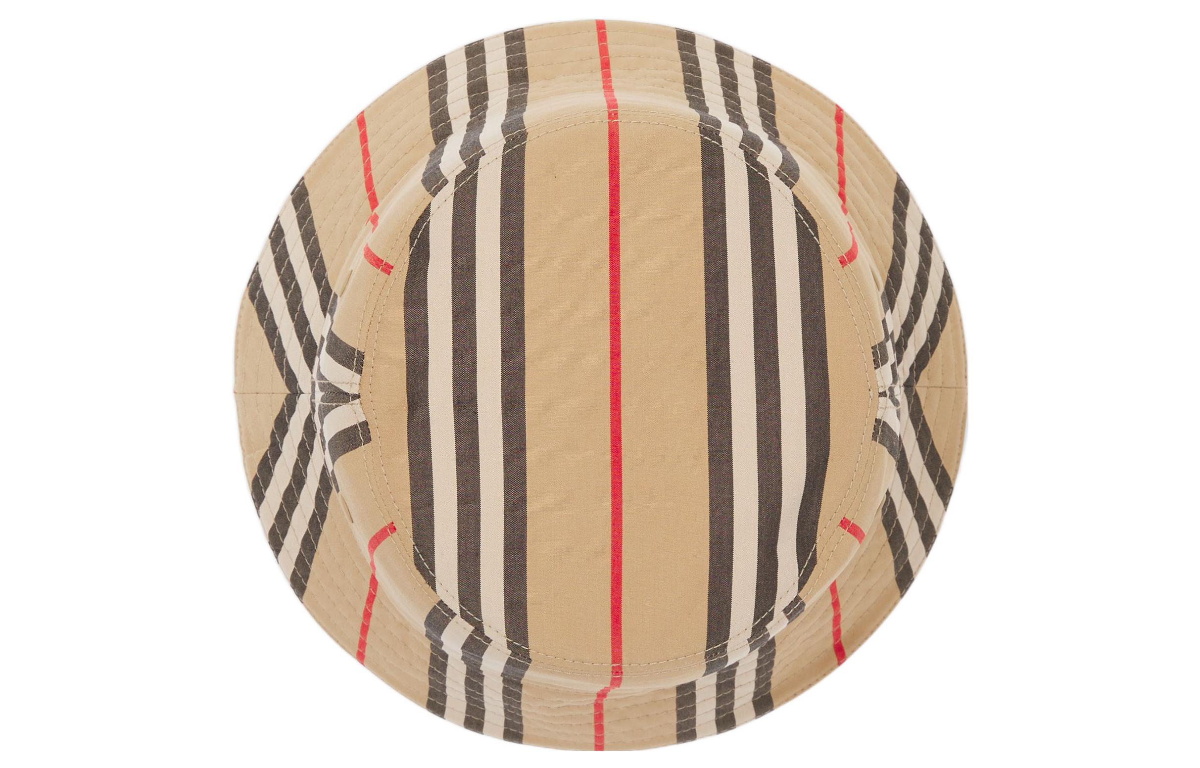 Purchase Burberry Reversible Iconic Striped Cotton Bucket Hat Unisex. 80494331