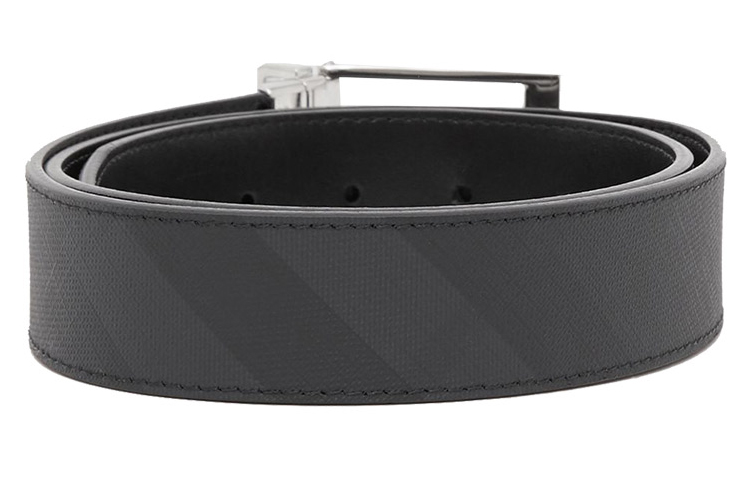 Burberry Reversible London Check Leather Belt Black 3.5cm Wide 80241581 圖 4