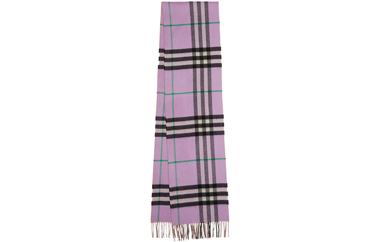 Burberry Reversible Long Check Scarf Purple 8007625