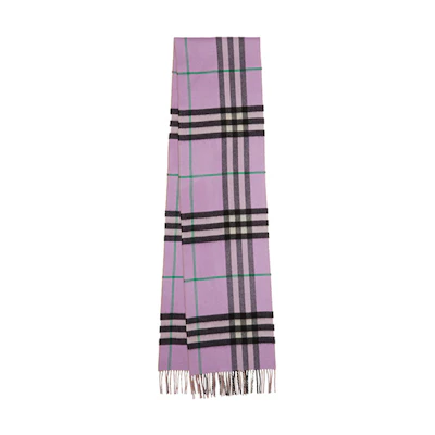Burberry Reversible Long Check Scarf Purple 8007625