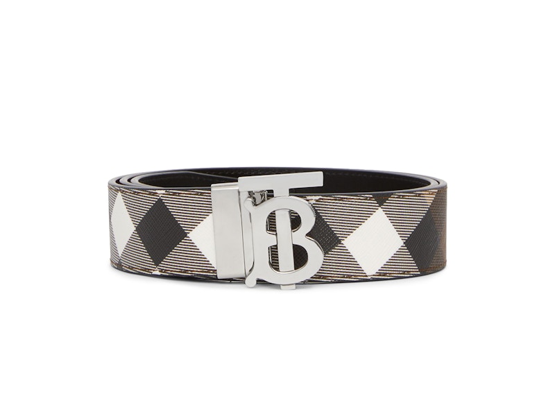 Buy Burberry Reversible Monogram Motif Check Belt Dark Birch Brown