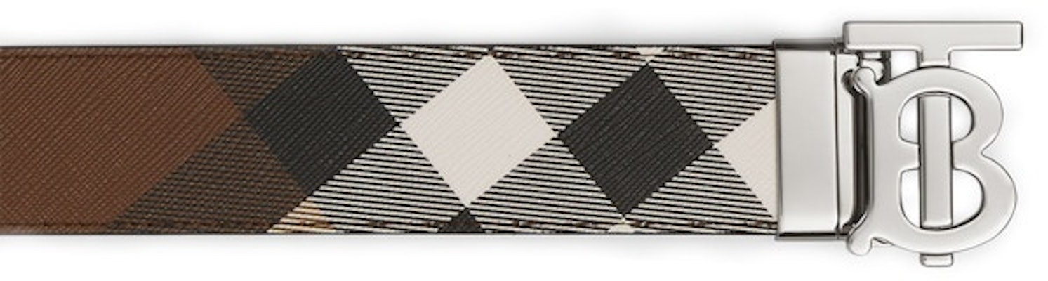 Burberry Reversible Monogram Motif Check Belt Dark Birch Brown Order Burberry Reversible Monogram Motif Check Belt Dark Birch Brown