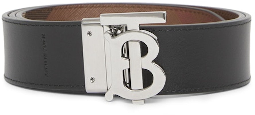 Burberry Reversible Monogram Motif Check Belt Dark Birch Brown Lookbook Burberry Reversible Monogram Motif Check Belt Dark Birch Brown