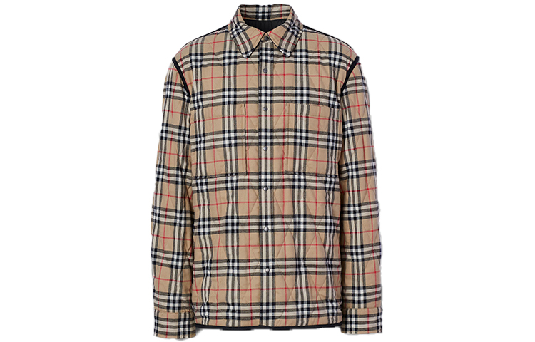 Burberry Reversible Quilted Plaid Cotton Jacket Winter Brown 80296491 圖 2