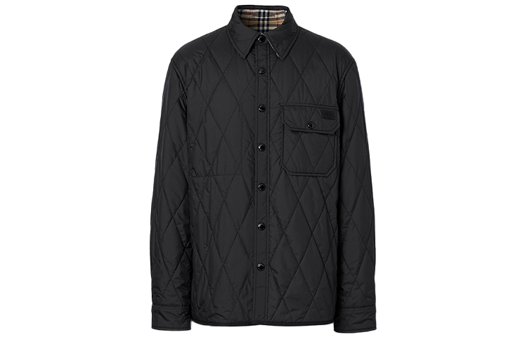 Burberry Reversible Quilted Plaid Cotton Jacket Winter Brown 80296491 圖 4