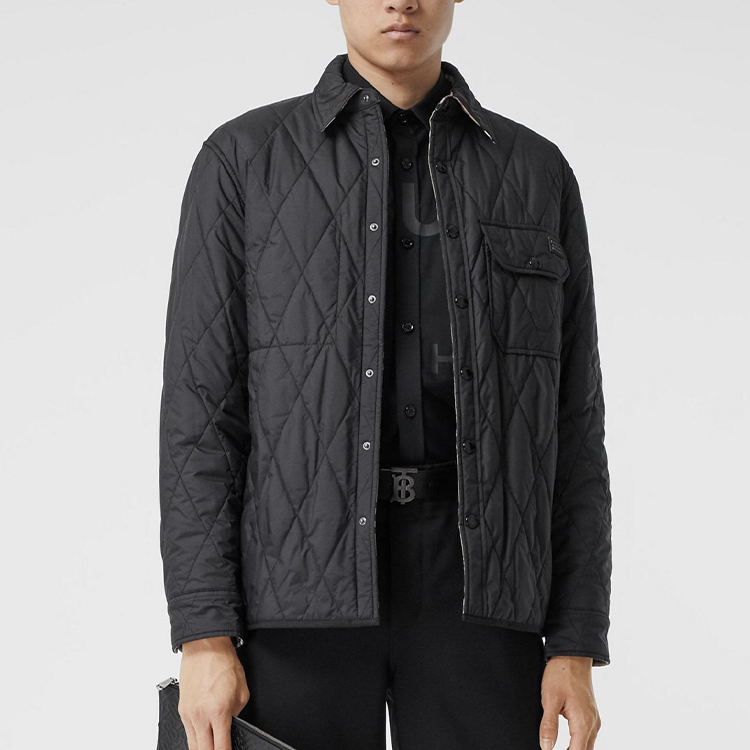 Burberry Reversible Quilted Plaid Cotton Jacket Winter Brown 80296491 圖 6