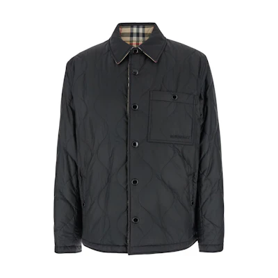 Burberry Reversible Single-Breasted Jacket - Black Long Sleeve Coat 81001371