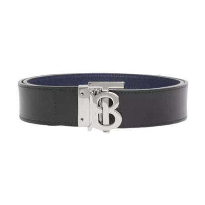 Burberry Reversible TB Logo Leather Belt Navy Blue/Black 35cm 80320461
