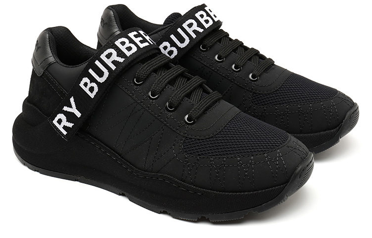 Burberry Ronnie Lace Up Black White Logo 圖 4