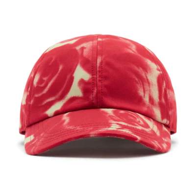 Burberry Rose Print Cotton Baseball Cap Unisex Red 80822261