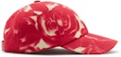 Shop Burberry Rose Print Cotton Baseball Cap Unisex Red 80822261