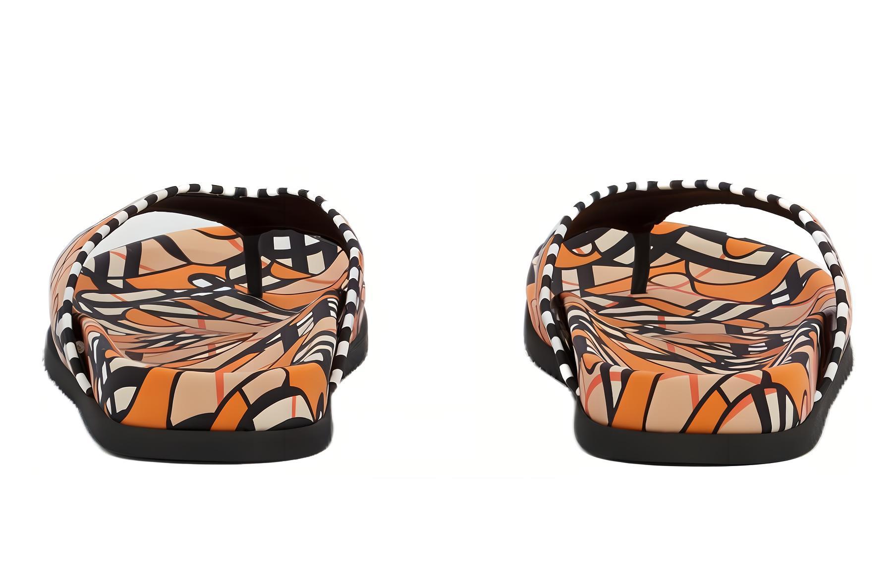 Shop Burberry Rubber Slide 'White Print' 80566571