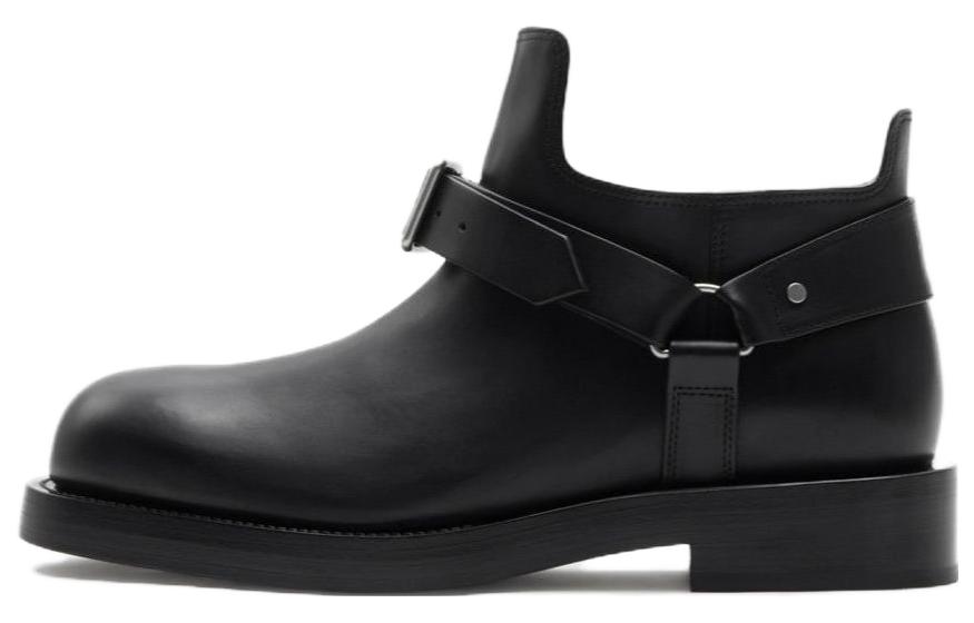 Burberry Saddle Boots 'Black Leather'