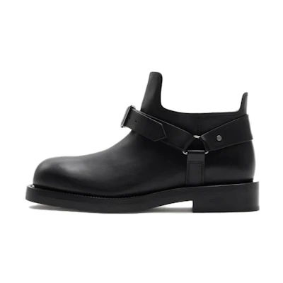 Burberry Saddle Boots 'Black Leather'