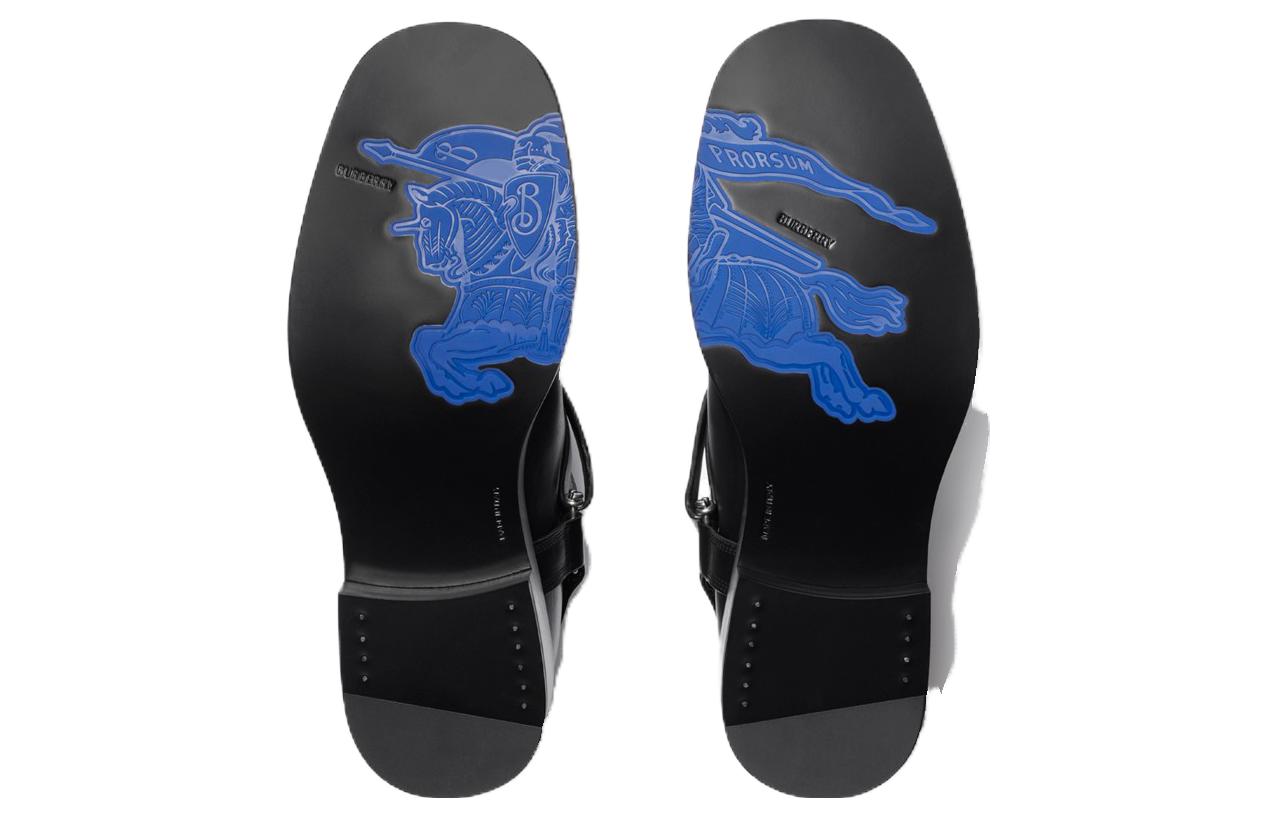 Burberry Saddle Boots 'Black Leather' 圖 4