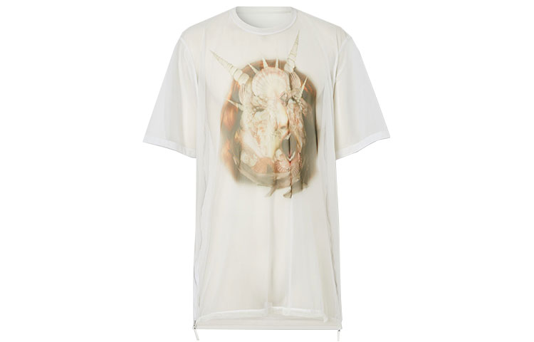 Burberry Sea Maiden Print Sheer Jersey Short Sleeve T-Shirt White Tee 45676401 圖 2