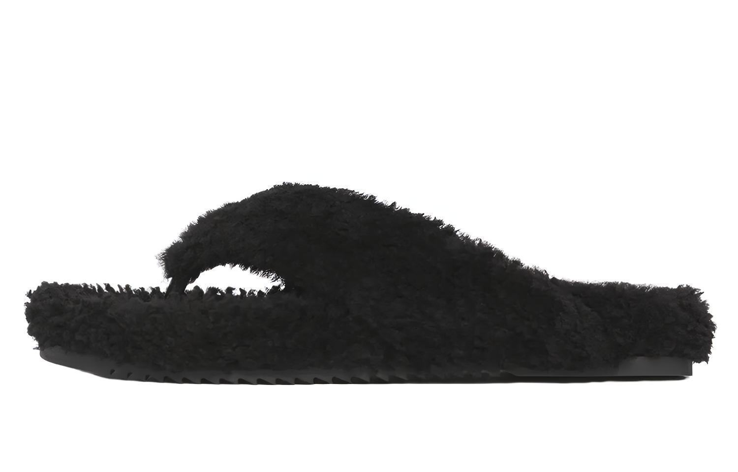 Burberry Shearling Slide 'Black' 80506771