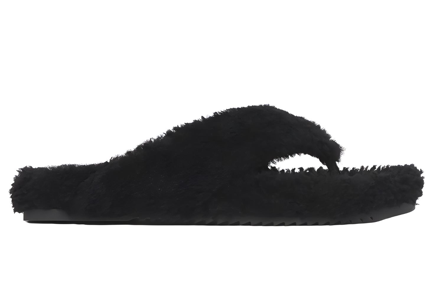Order Burberry Shearling Slide 'Black' 80506771
