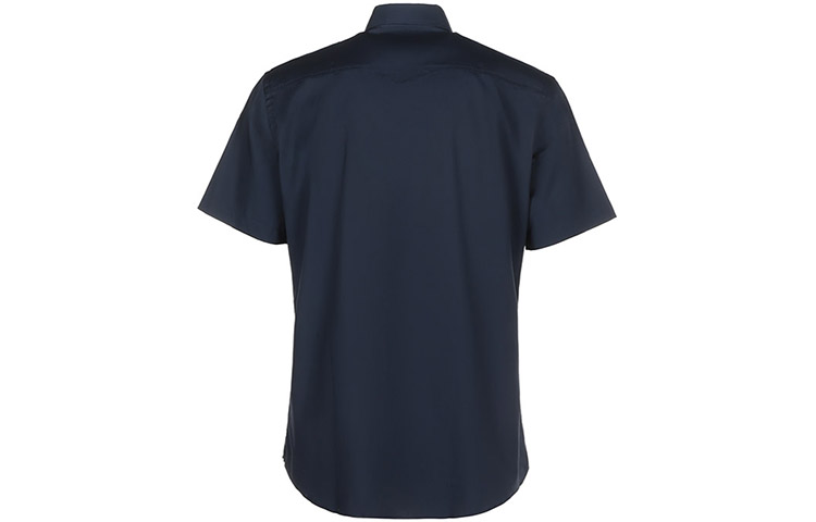 Burberry Short-Sleeve Monogram Shirt in Navy Blue 8032311 圖 3