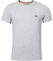 Burberry Short Sleeve Embroidered Crew Neck T-Shirt Grey. 80038301 Burberry Short Sleeve Embroidered Crew Neck T-Shirt Grey. 80038301