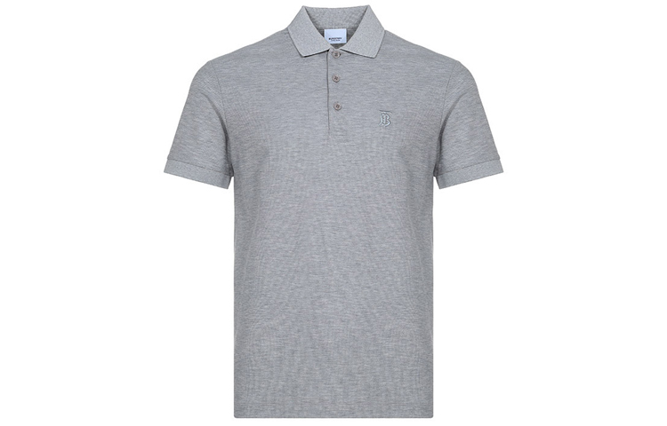Burberry Short Sleeve Polo Shirt in Light Heather Gray 8014006 圖 2