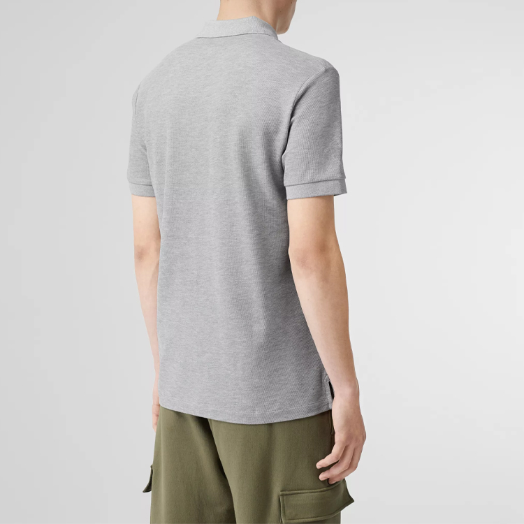 Burberry Short Sleeve Polo Shirt in Light Heather Gray 8014006 圖 5