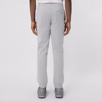 Shop Burberry Side Check Panel Cotton Jogger Sweatpants Gray 80450151