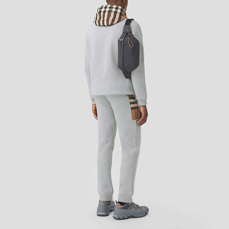 Purchase Burberry Seluar Jogger Kapas Panel Side Check Kelabu 80450151