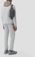 Purchase Burberry Side Check Panel Cotton Jogger Sweatpants Gray 80450151