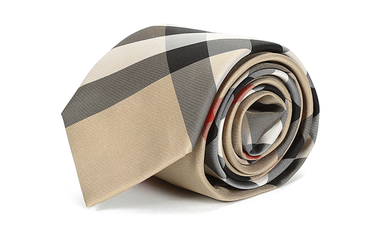 Lookbook Burberry Silk Check Pattern Tie 80138181