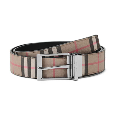 Burberry Simple Leather Belt in Black, 3.5cm Wide Premium Cowhide. 80401921