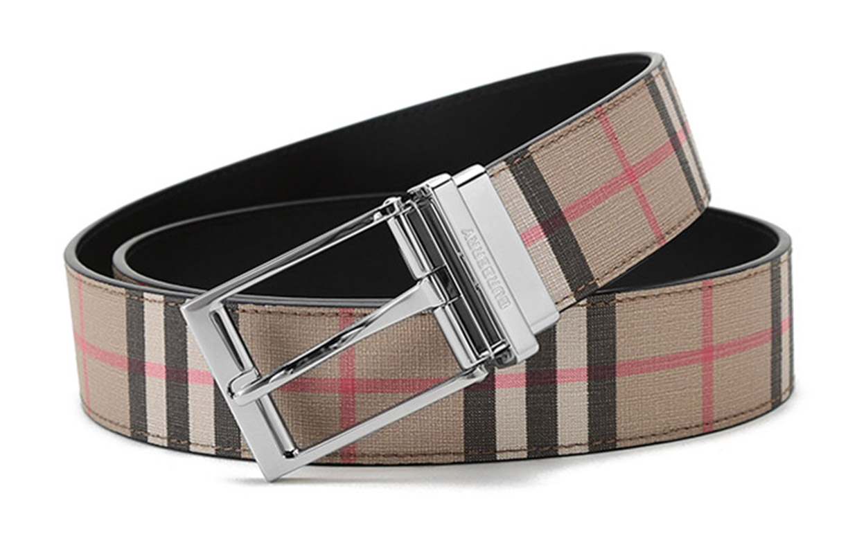 Purchase Burberry Simple Leather Belt in Black, 3.5cm Wide Premium Cowhide. 80401921