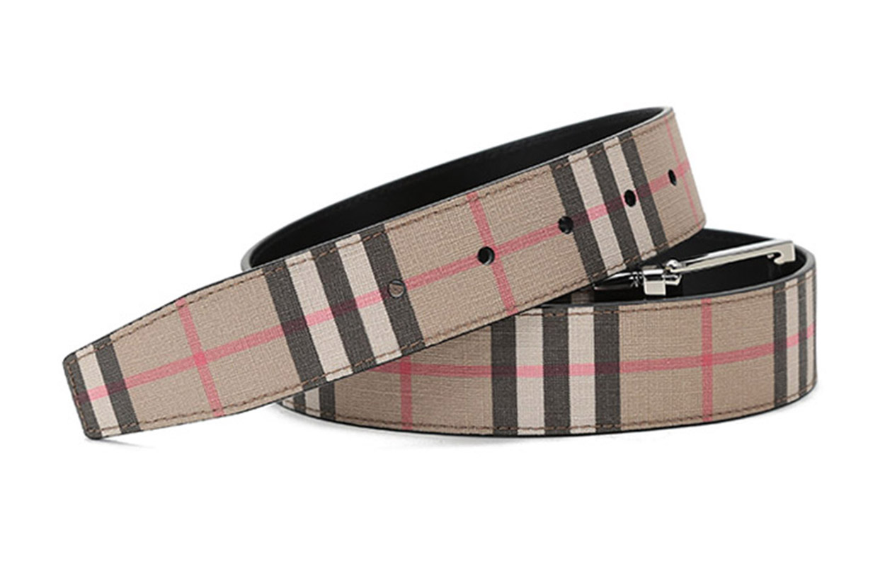 Details for Burberry Simple Leather Belt in Black, 3.5cm Wide Premium Cowhide. 80401921