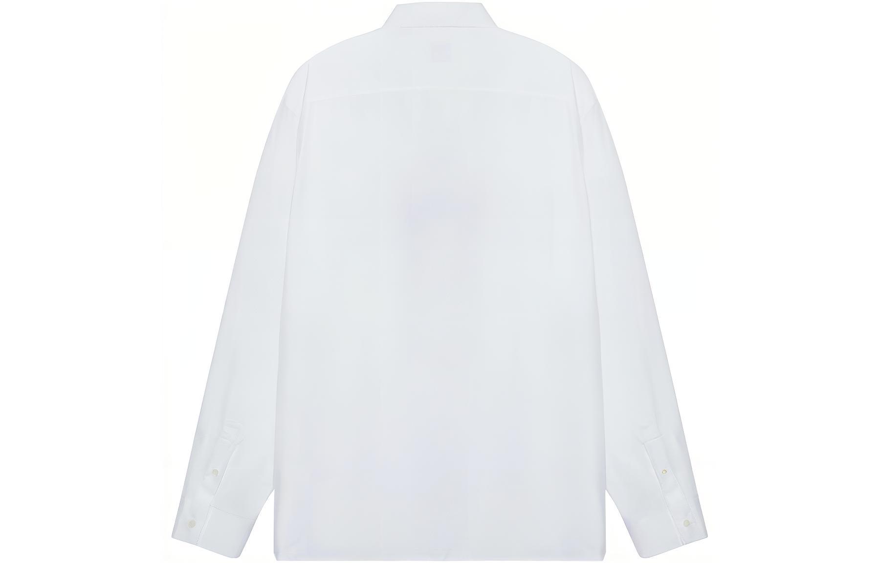 Burberry Single-Breasted Logo Patch Long Sleeve Shirt White 80217941 圖 3