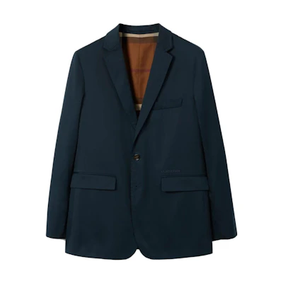 Burberry Single-Breasted Navy Blue Blazer 80655531