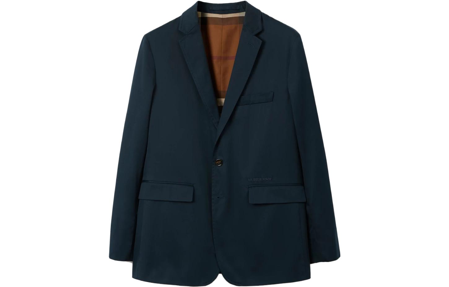 Order Burberry Single-Breasted Navy Blue  Blazer 80655531