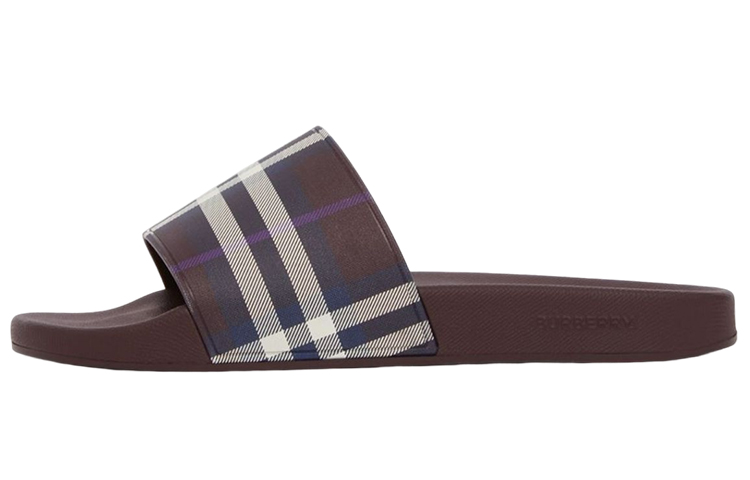 Burberry Slide 'Checkerboard Print Deep Chestnut'