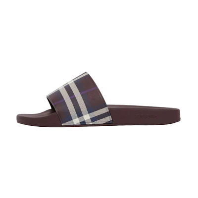 Burberry Slide 'Checkerboard Print Deep Chestnut'
