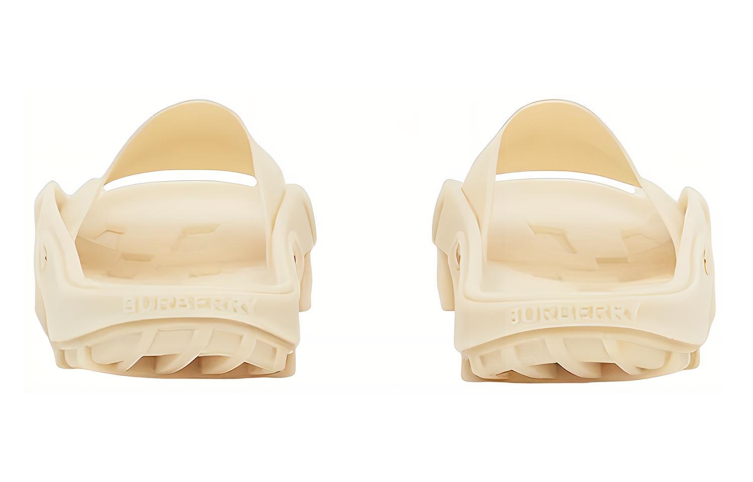 Shop Burberry Selipar 'Logo Fesyen Beige' 80568041