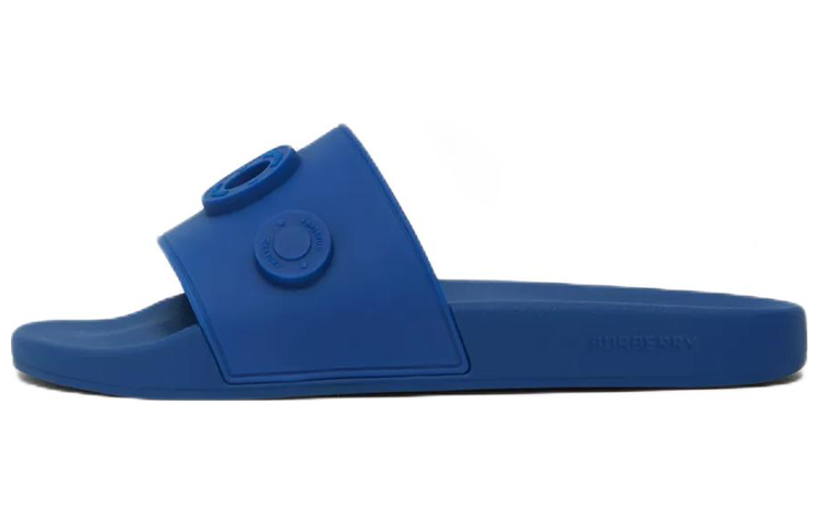 Burberry Slides 'Deep Sapphire Logo Pattern'