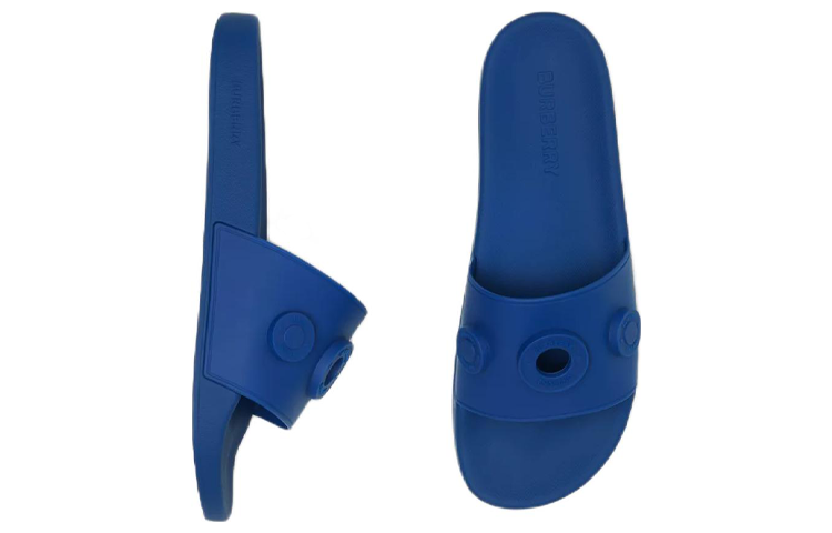 Burberry Slides 'Deep Sapphire Logo Pattern' 圖 4